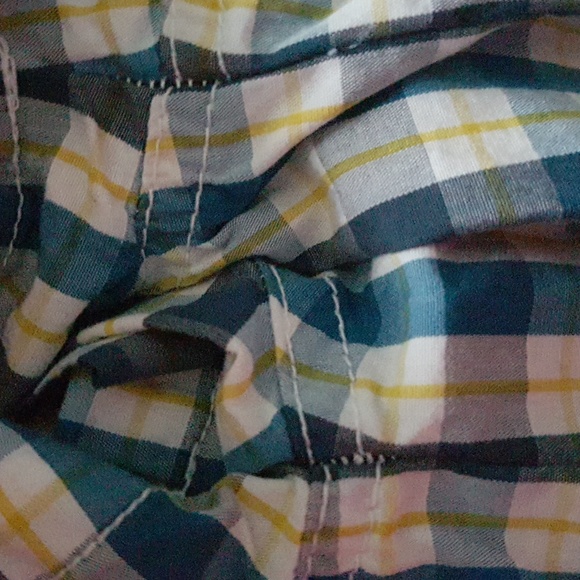 Tommy Bahama Cotton Blue White Yellow Check Button Down Shirt Boys Sz 18 Months - Picture 15 of 16